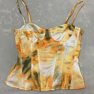 PrettyLittle Thing Tie Dye Corset Top